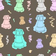 Seamless colorful rook