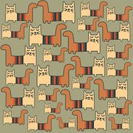 SEamless pattern with cats N10