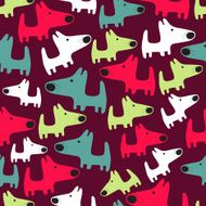 Seamless pattern with dogs N5