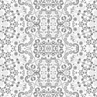 Seamless Outline Floral Pattern N25