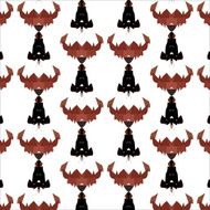 Lace floral ethnic ornament seamless pattern N7