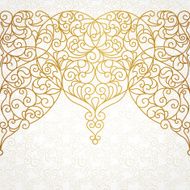 Vector ornate seamless border in Eastern style N24