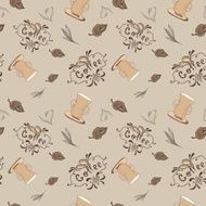 Vintage Vector Coffee Pattern