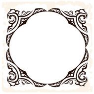 Vector retro frame Decorative vintage background