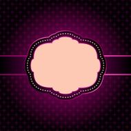 Purple seamless geometric pattern with vintage frame N2