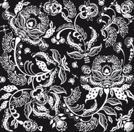 floral lace design black and white