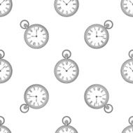 Vector seamless retro pattern clock