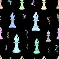 Colorful bishops chessman