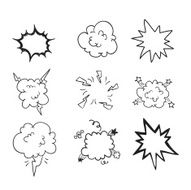 comic sound Effects black and grey collection