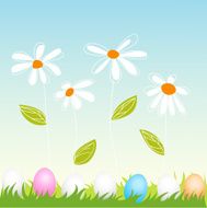 floral easter greeting card
