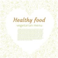 Healthy vegetable heart Vegetarian menu N4