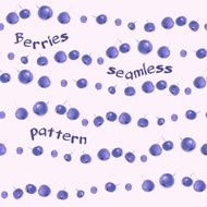 Seamless pattern with watercolor blueberry N2