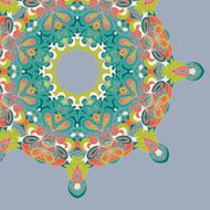 Circle lace hand-drawn abstract background Ornament card Ornamental round pattern N27