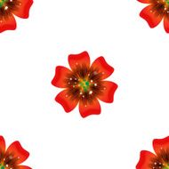 Beautiful orange flower Seamless floral pattern N2