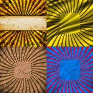 Set Vintage Colored Rays background N15