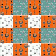 Patchwork seamless pattern circles background