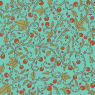 Strawberry pattern Seamless texture with strawberries and leaves