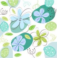 floral easter greeting card N4