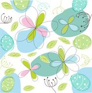 floral easter greeting card N6