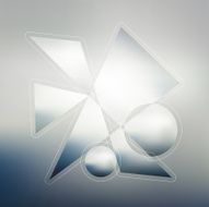 Abstract pattern with the reflection of environment on blurred background