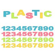 Numbers stylized colorful plastic