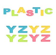 Alphabet stylized colorful plastic