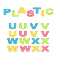 Alphabet stylized colorful plastic N2