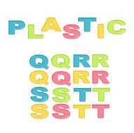 Alphabet stylized colorful plastic N3