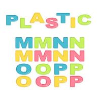 Alphabet stylized colorful plastic N4