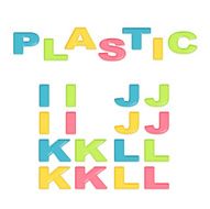 Alphabet stylized colorful plastic N5