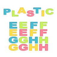 Alphabet stylized colorful plastic N6