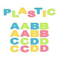 Alphabet stylized colorful plastic N7
