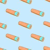 Sketch batteries in vintage style