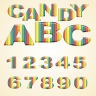 colorful Numbers stylized candy
