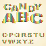 colorful Alphabet stylized candy