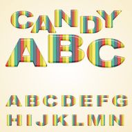 colorful Alphabet stylized candy N2