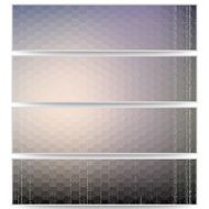 Abstract hexagonal headers set blurred design vector N4