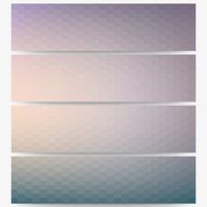 Abstract hexagonal headers set blurred design vector N5