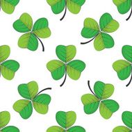 Vector seamless retro pattern shamrock