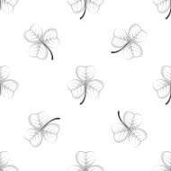 Vector seamless retro pattern shamrock N2