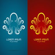 Vector image of an octopus design