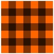 Orange Black checkered tablecloths pattern N2