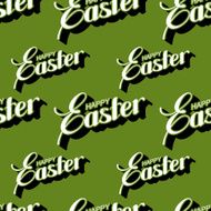 vector seamless pattern of handwritten Easter retro labels