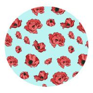 pattern of red poppies