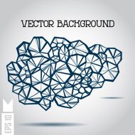 Abstract 3D geometric colorful shape on a background Vector N2
