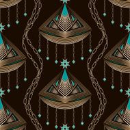 Seamless beautiful antique lace pattern ornament N2