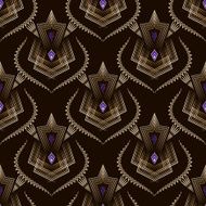 Seamless art deco modern pattern graphic ornament N4
