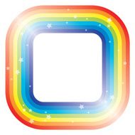 vector border of rainbow and stars