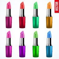 Lipstick different shades isolated on white background N2