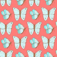 Sketch butterfly in vintage style N3